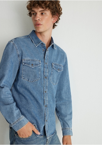 Mavi - Ted Indigo Mavisi Denim Jean Gömlek 0210909-87933 Koyu Mavi Mavi - Ted Indigo Mavisi Denim Jean Gömlek 0210909-87933 Koyu Mavi