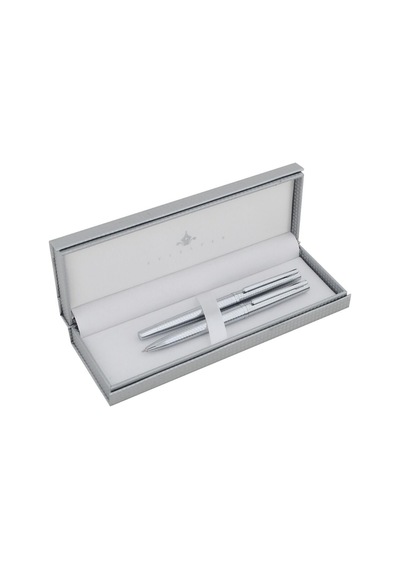 Steelpen 8132 Krom Dolma Kalem+tükenmez Kalem Standart
