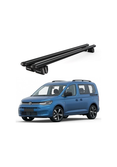 Pençe Volkswagen Caddy Life 5d 2015- Uyumlu Siyah Ara Atkı Port Bagaj Tavan Barı