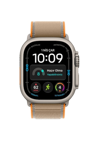 Apple Watch Ultra 4 Gps + Cellular 49MM Natural Titanyum Kasa - Yarı Saydam Gri Ocean Kordon Akıllı Saat (Distribütör Garantili)