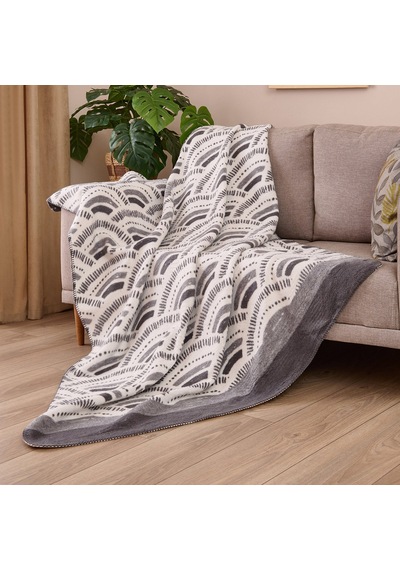 Soft Citrus Pamuklu Tv Battaniyesi - Antrasit - 130x170 Cm Renkli