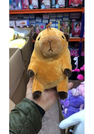 Sevimli Capybarapeluş Oyuncak Uyku Arkadaşım 20 Cm Kahverengi