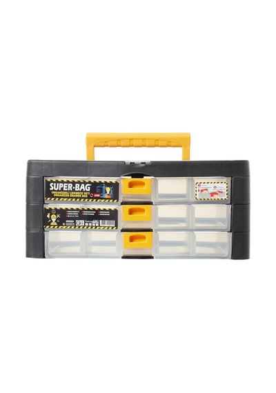 Super-bag 3 Lü Organizer Çekmece Açık Gri