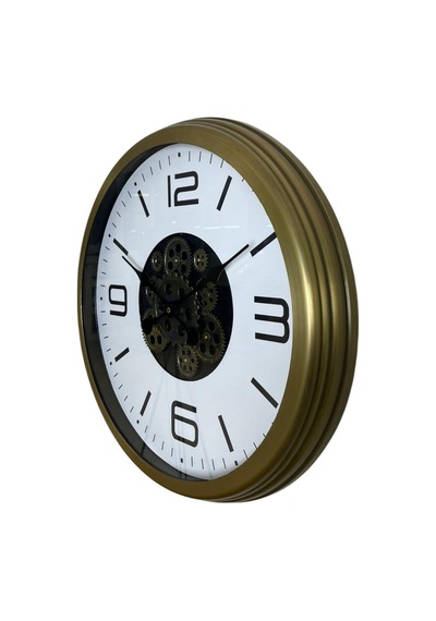 Bronze Motion 60 Cm Çarklı Duvar Saati Çok Renkli