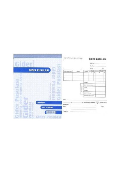 Gider Makbuzu Otokopili 50X2 Nusha 12 Li