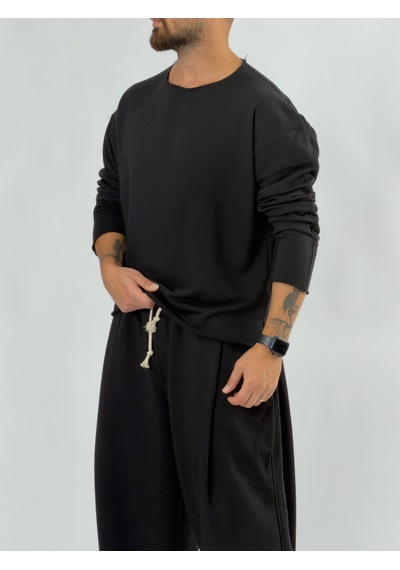 Tasarım Oversize Siyah Erkek Takım Coc3410