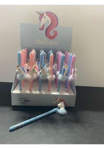 Unicorn Tükenmez Kalem Mor Mavi