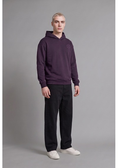 Defacto One Piece Boxy Fit Baskılı Kapüşonlu Sweatshirt H4186ax26aupr148 Mor-pr148