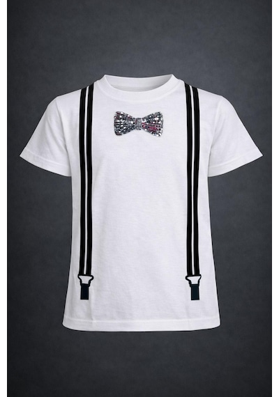 Dıgıl Kids Baskılı Gösteri Çocuk T-shirt Beyaz