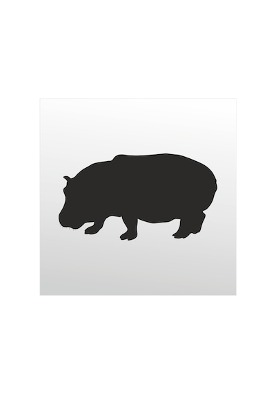 Folyo Sticker Su Aygırı 60cm Uzunluk Siyah