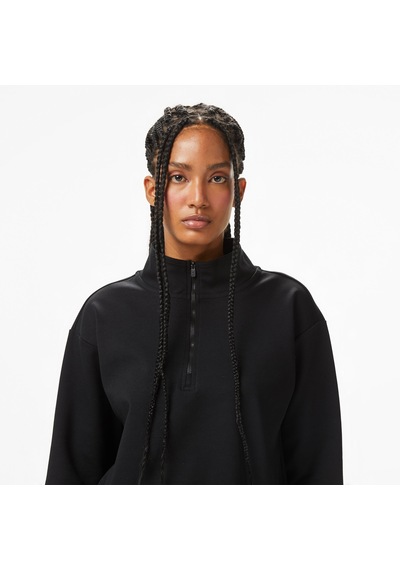 United4 Unıted4 Kadın Siyah Half Zip Sweatshirt Ft-wsd SiYAH