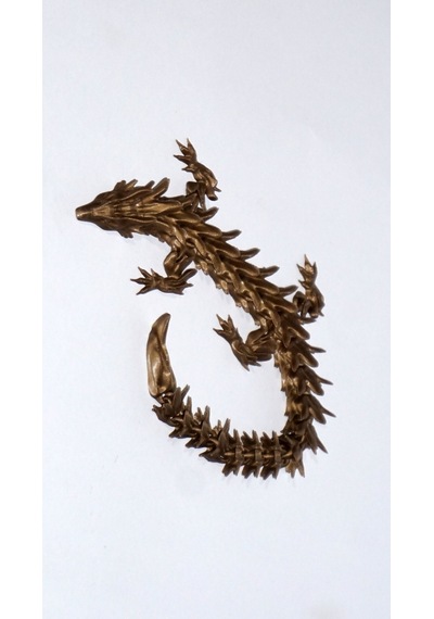 Eklemli Ejderha 3 Renkli 28 Cm - Dekoratif 3d Maket Hediyelik 1,8cm 95109200