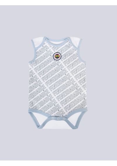 Fenerbahçe Bebek Altı Renk Logolu Body Beyaz