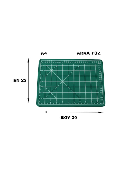 Pvc Çift Taraflı A4 300X220MM Kesim Altlığı Patchwork Cutting Mat
