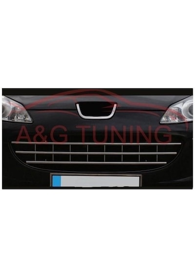 Peugeot 407 Krom Ön Panjur 2005 Üzeri 3 Parça Paslanmaz Çelik N11.4395