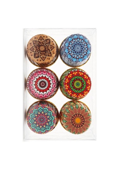 Cupcake Kapsülü 24'lü Mandala Desenli Gold Varaklı Asetat Kutulu Kek Ve Muffin Pişirme Kapsülü
