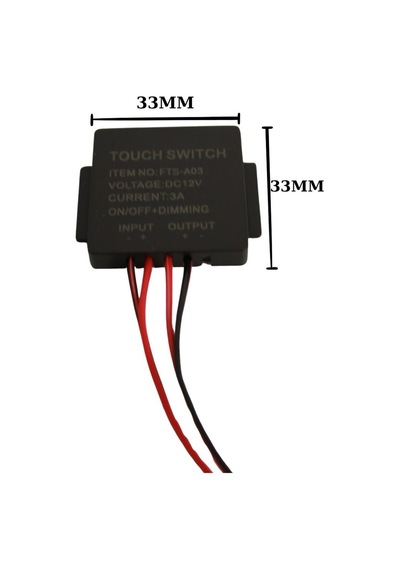 12 Volt 3 Amper Dokunmatik Touch Ayna Arkası Sensör Siyah Ayna Lambası Banyo Aynası Mobilya Sensörü