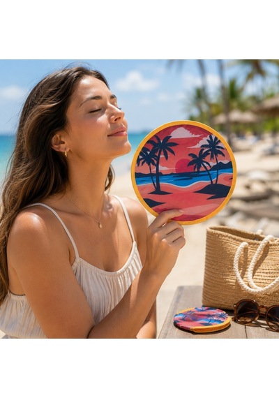 Bakgelal Katlanabilir Cep Yelpazesi 21 Cm Kılıflı Kore Yelpazesi Ultra Hafif, Katlanabilir, 10 Farklı Desen Seçeneği Plaj, Seyahat, Festival Ve Günlük Kullanım İçin - 03-11-000013