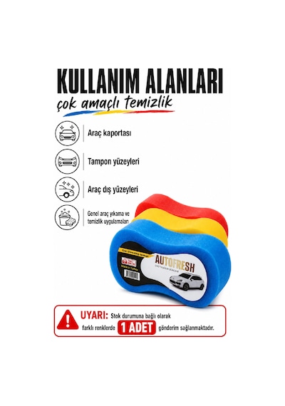 Oto Kıvrımlı Yumuşak Sünger Çok Amaçlı Araç Süngeri Araba Yıkama Ve Temizleme 1 Adet