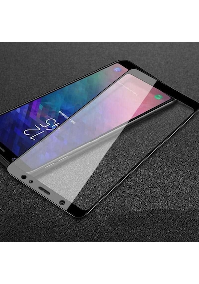 Samsung Uyumlu Galaxy A6 2018 Zore Kenarları Kırılmaya Dayanıklı Cam Ekran Koruyucu