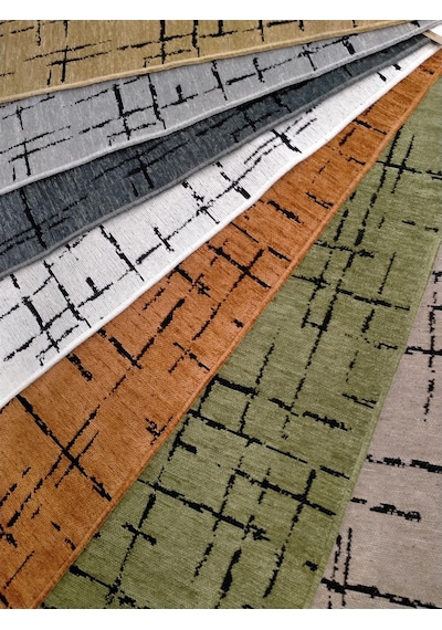 Çam Halı Bodrum Bdr 123 Antrasit Özel Latex Kaymaz Tabanlı Kilim