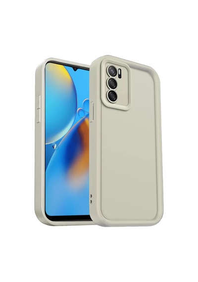 Newface Oppo A16 Kılıf Viera Silikon - Krem