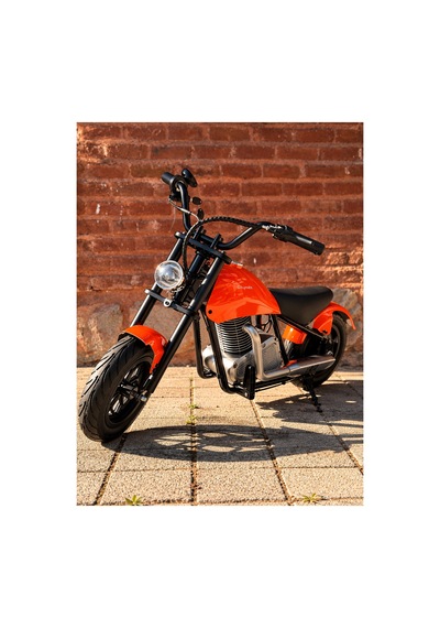 36v 180w Chopper Akülü Motor Elden Gazlı Dumanlı Şişme Lastikli Lityum Pilli Turuncu