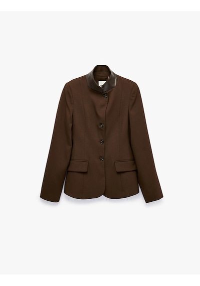 Koton Slim Fit Kahverengi Kadın Ceket 7wak50014pw
