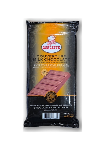Ovalette Kuvertür Çikolata %35 Sütlü 2.5kg