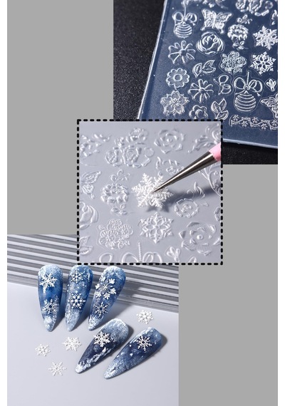 İnce Nail Art Silikon Kalıp 3d Nail Art Desen Kalıbı, Tırnak Süsleme Desen Charm Tırnak Çarm 101