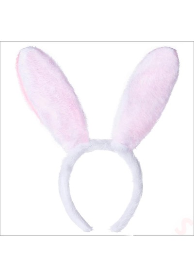 Süsle Bebek Ve Parti Tavşan Kulağı Taç - Peluş - Pembe