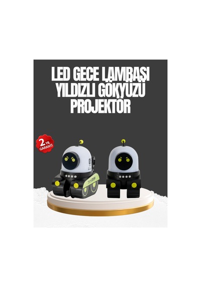 Çocuk Odası İçin Müzikli Ve Işıklı Robot Projektör Çok Rnekli