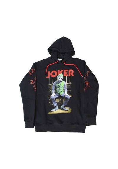 The Joker Haha Kapüşonlu Sweatshirt Siyah Çok Renkli