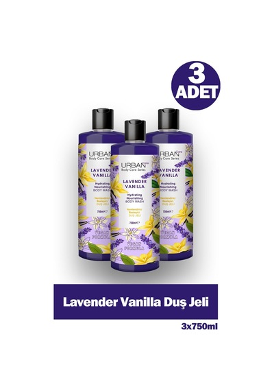 Urban Care Body Series Lavender Vanilla Duş Jeli 750 Ml 3 Adet Lavanta