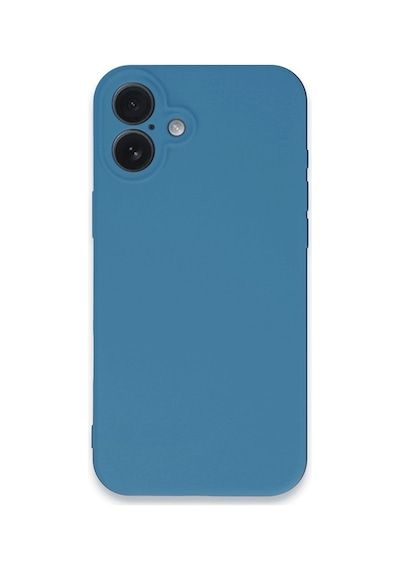 Apple iPhone Uyumlu 16 Plus Kılıf Nano İçi Kadife Silikon - Mavi Bz8683140801663