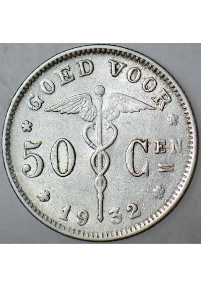 Belçika 50 Centımes 1932 Belgıe.