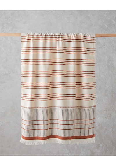 English Home Pure Natural Pamuklu Peştamal 90x150 Cm Açık Bej-kiremit Açık Bej-kiremit