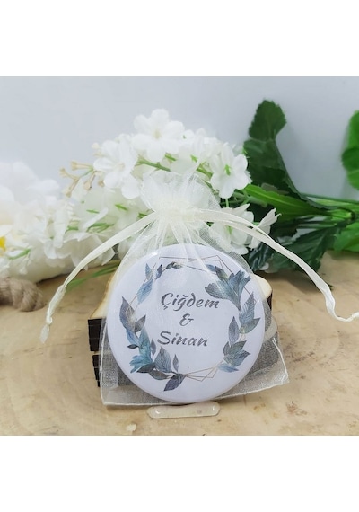 Kişiye Özel Magnet Açacak Nişan Hatırası Metal 6 Cm Meta 30 Adet