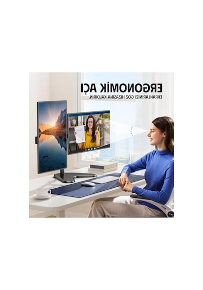 2-8 Kg Taşıma Kapasitesine Sahip 13-27 İnç Monitör Standı, Çift Kol Tasarımıyla