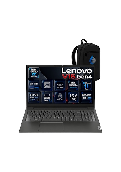 Lenovo V15 G4 IRU 83A100GPTRRNP09 i7-1355U 24 GB 512 GB SSD 15.6" W11P Dizüstü Bilgisayar