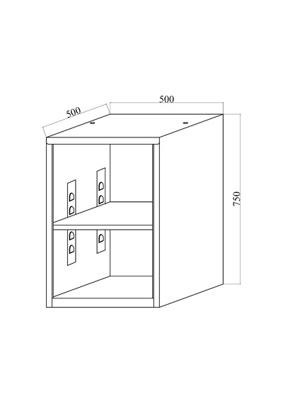 Çelik Dosya Dolabı Kapısız Evrak Dolabımetal Dolap Ofis Dolapları Arşiv 50x50x75 Gri / Gri