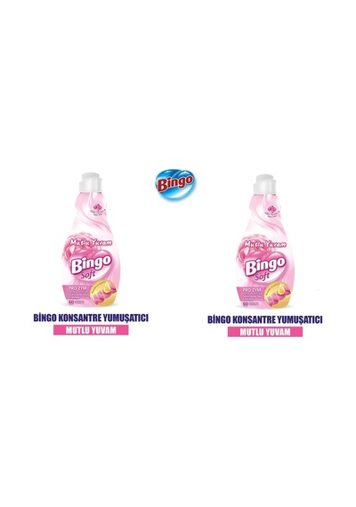 Bingo Soft Konsantre Çamaşır Yumuşatıcısı Mutlu Yuvam 2 x 1440 ML