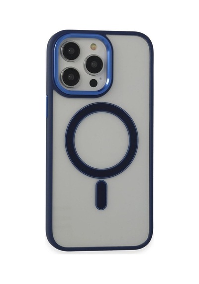 Apple İphone 14 Pro Kılıf Room Magneticsafe Silikon - Lacivert Çok Renkli