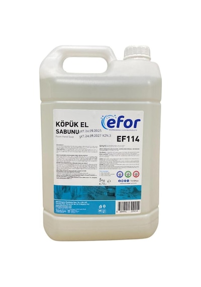 Köpük El Sabunu Kremli 5 Kg Şeffaf Kremli Premium Formül Dispenserlere Uygun