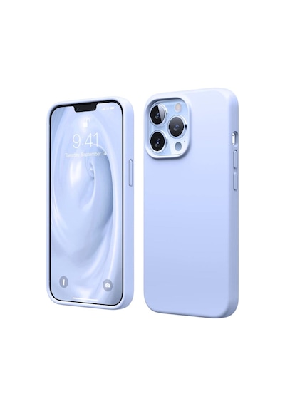 Apple Uyumlu iPhone 13 Pro Max  Silikon Kılıf - Pastel Renk Tonu Esnek Tam Koruma Kapak - Mavi