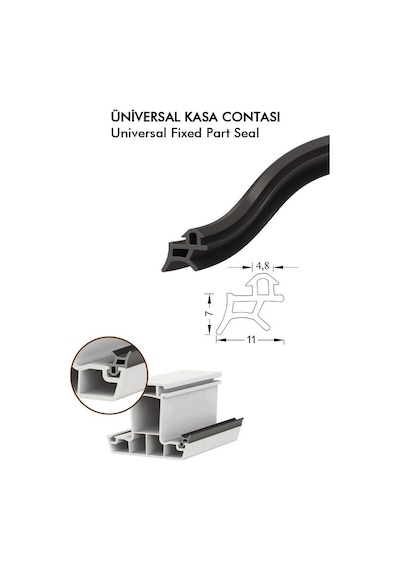 Contacall Kaliteli Pvc Kapı Pencere Fitili Değişim Contası Tpe Silikonlu 25 Metre Siyah