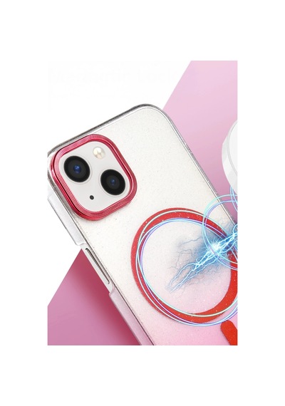 Apple Uyumlu iPhone 14 Glossy Magsafe Kapak - Siyah 0.2M-Çok Renkli