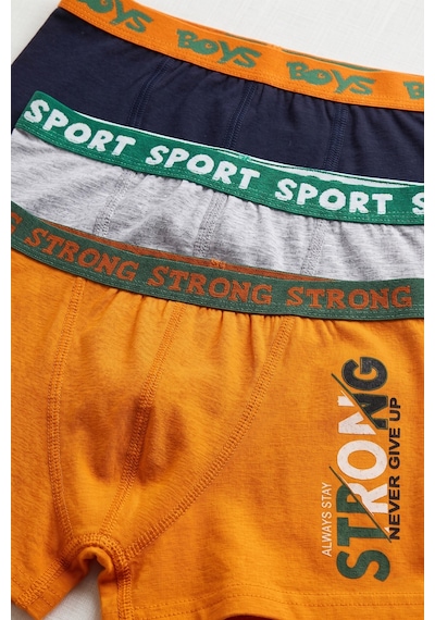 Öts Erkek Çocuk 3 Lü Pamuklu Boxer Baskılı Premium Günlük Kullanım 7720-3 Renkli