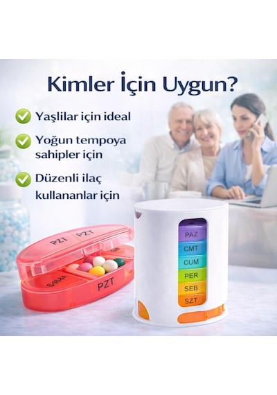 Coofbe Haftalık İlaç Saklama Kutusu 4 Bölmeli 28 Gözlü Kilitli Kapaklı Hap İlaç Kutusu Bpa İçermez Siyah