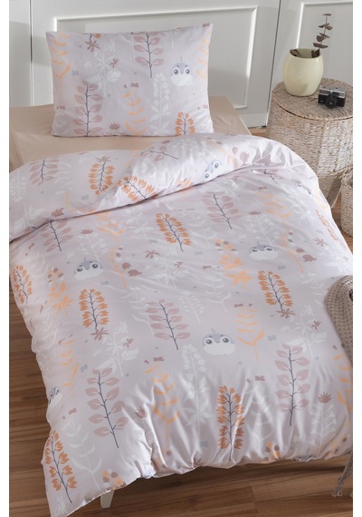 Eponj Home Tek Kişilik Pamuklu Nevresim Takımı 3 Parça Cikcik Desen Bej / Yumuşak Dokulu Bej